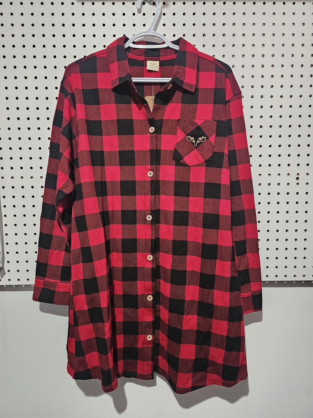 Millie + Moose Red & Black Buffalo Plaid Button-Front Pjs